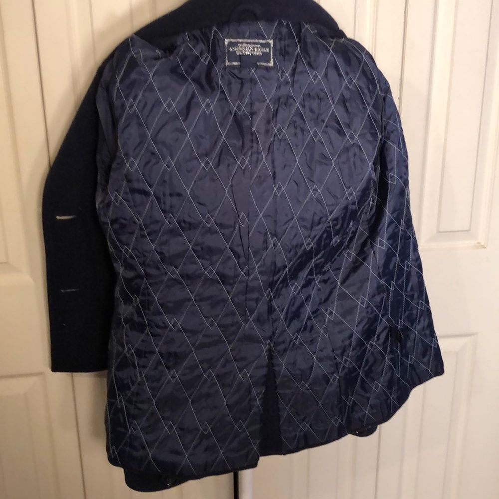 American Eagle Outfitters AEO Navy Blue Peacoat Quilted Lining Medium M - Picture 7 of 11